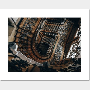 Architectural photography of stairs Posters and Art